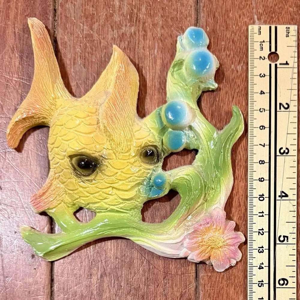 VTG 1960s 60s MCM Anthropomorphic Goldfish Fish Bubbles Wall Decor Plaques
